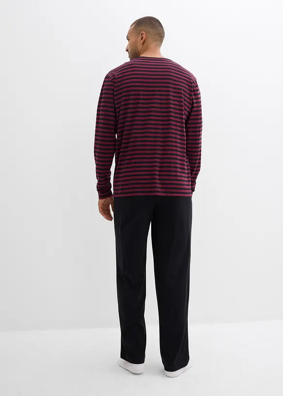 Pigiama a maniche lunghe in puro cotone, bonprix