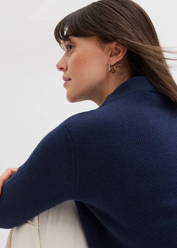 Maglione con collo dritto, bonprix