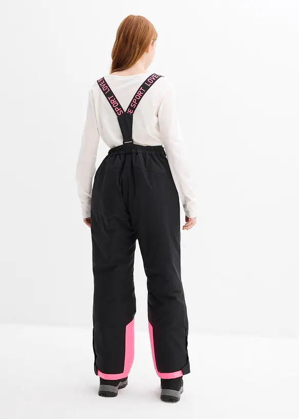 Pantaloni da neve impermeabili con bretelle staccabili, bonprix