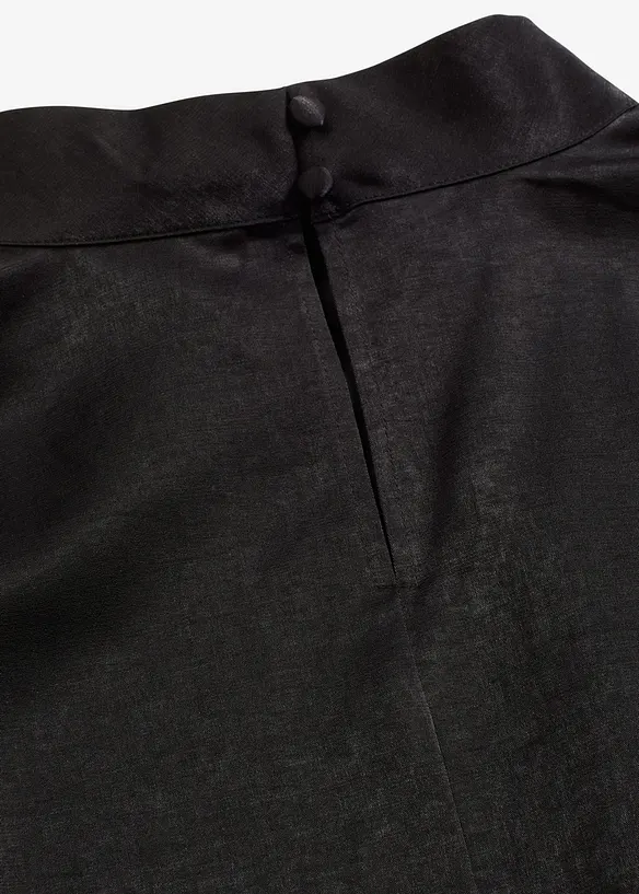 Blusa elegante a maniche corte in satin lucido, bonprix