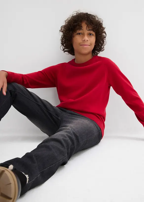 Maglione in filato fine di puro cotone, bonprix