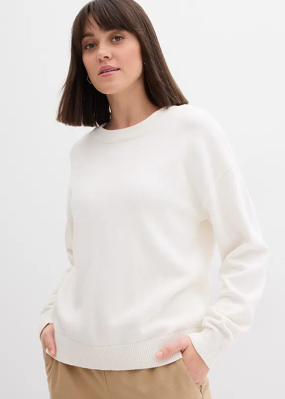 Maglione oversize in puro cotone, bonprix