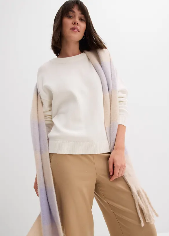 Maglione oversize in puro cotone, bonprix