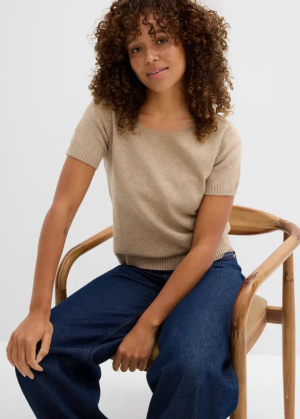 Maglione a maniche corte, bonprix