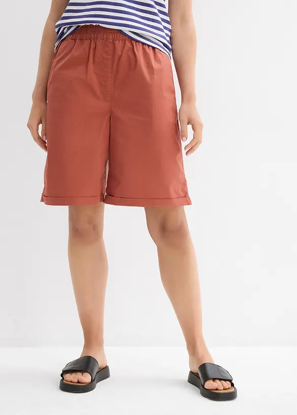 Bermuda in misto cotone paper touch, bonprix