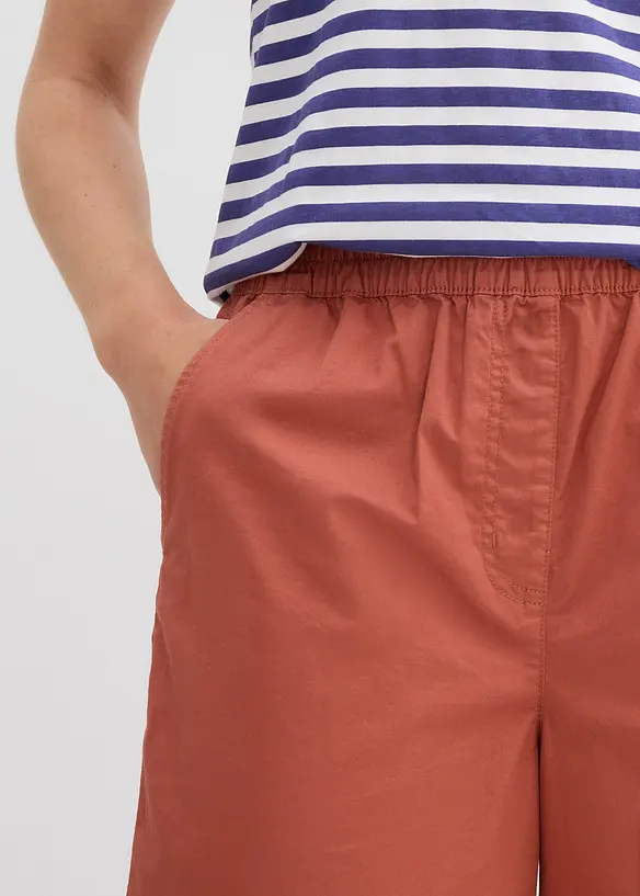 Bermuda in misto cotone paper touch, bonprix