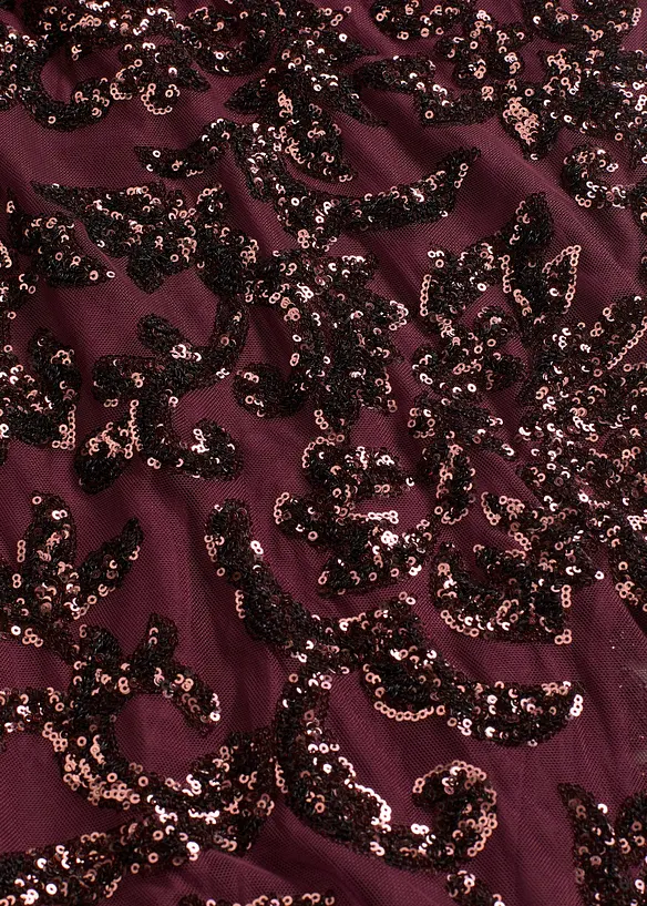 Abito con paillettes e scollatura sulla schiena, bonprix