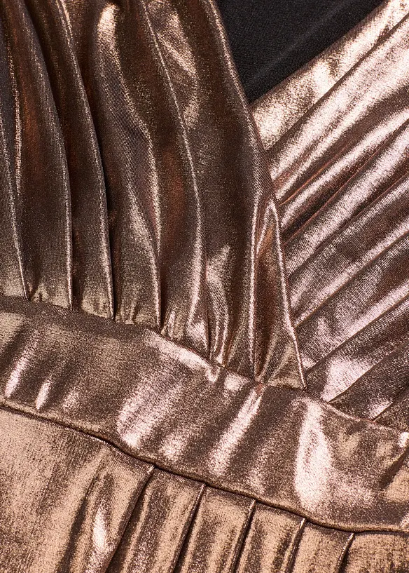 Abito lungo in fine jersey metallizzato, bonprix