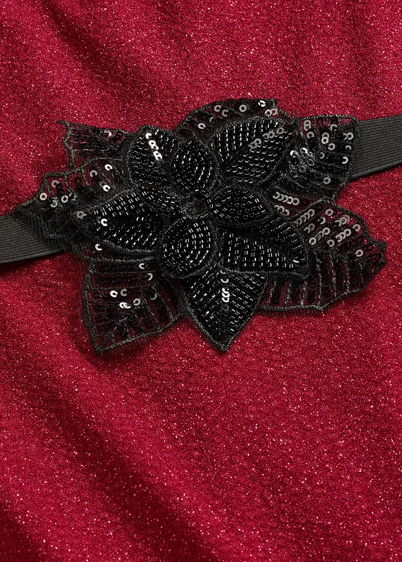 Abito monospalla glitterato, bonprix