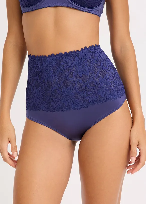 Panty a vita alta con pizzo delicato, bonprix