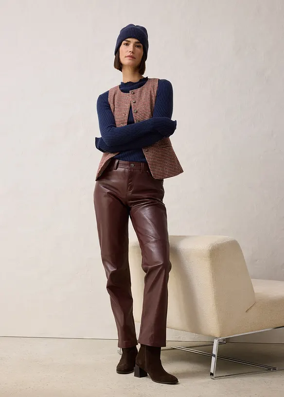 Pantaloni in nappa di agnello, bonprix