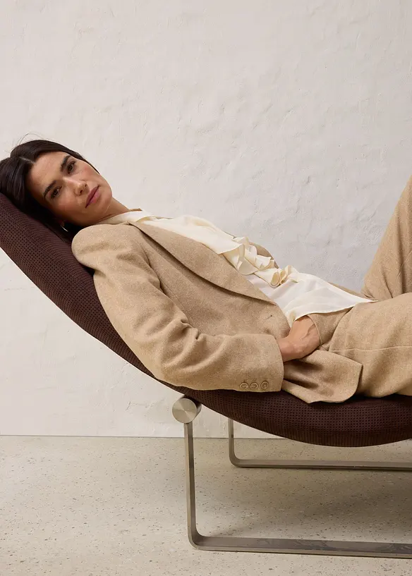 Blazer in misto lana a spina di pesce, bonprix