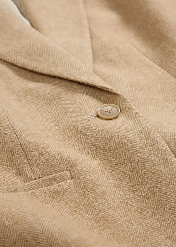 Blazer in misto lana a spina di pesce, bonprix