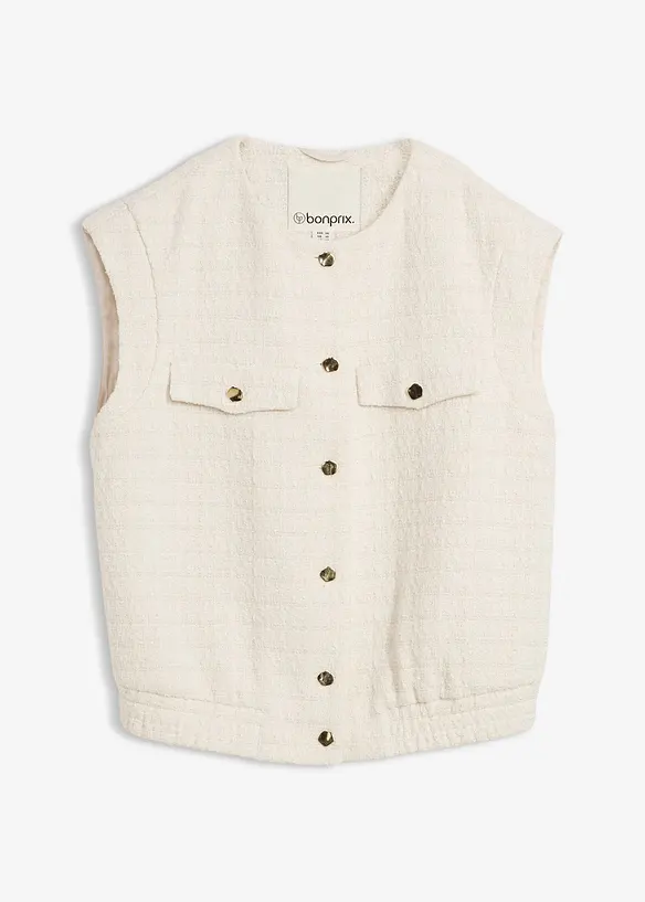 Blazer smanicato con percentuale di lana, bonprix