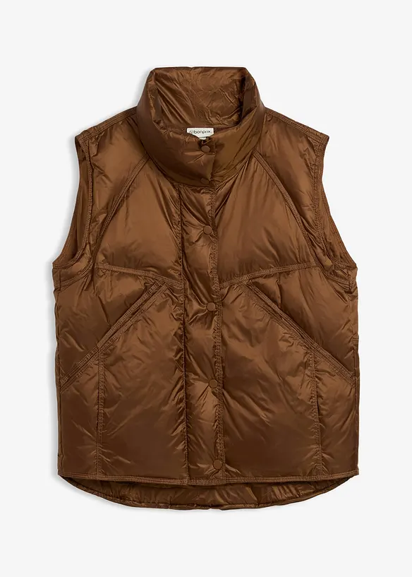 Gilet trapuntato con piume riciclate, bonprix