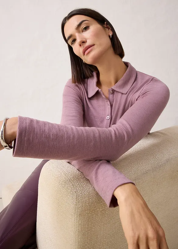 Polo con percentuale di lana, bonprix