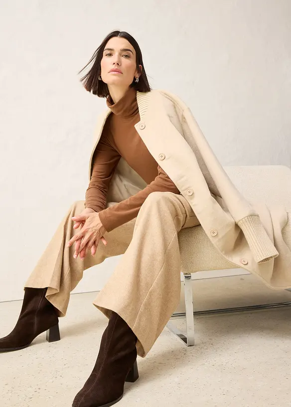 Maglia dolcevita in misto lana, bonprix