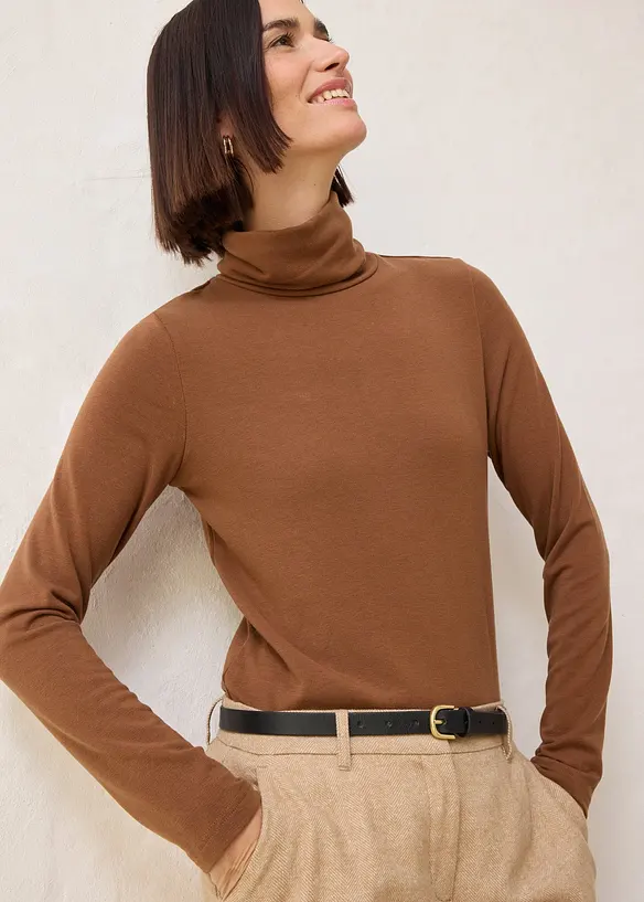 Maglia dolcevita in misto lana, bonprix