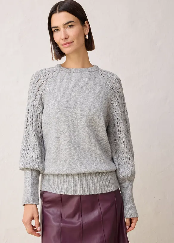 Maglione con percentuale di lana, bonprix