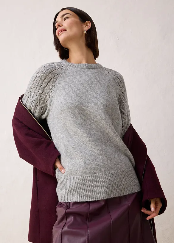 Maglione con percentuale di lana, bonprix