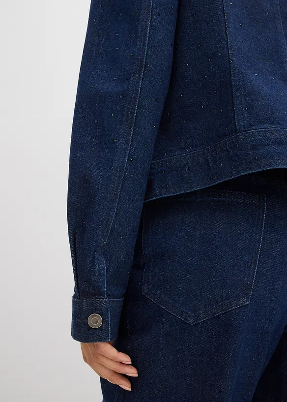 Giacca di jeans con strass, bonprix