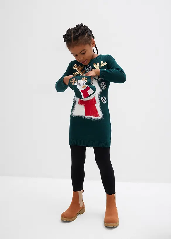 Abito in maglia e borsetta (set 2 pezzi), bonprix