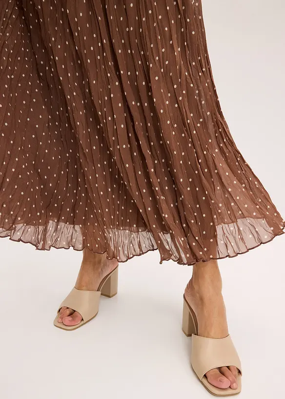 Gonna in chiffon con effetto stropicciato, bonprix