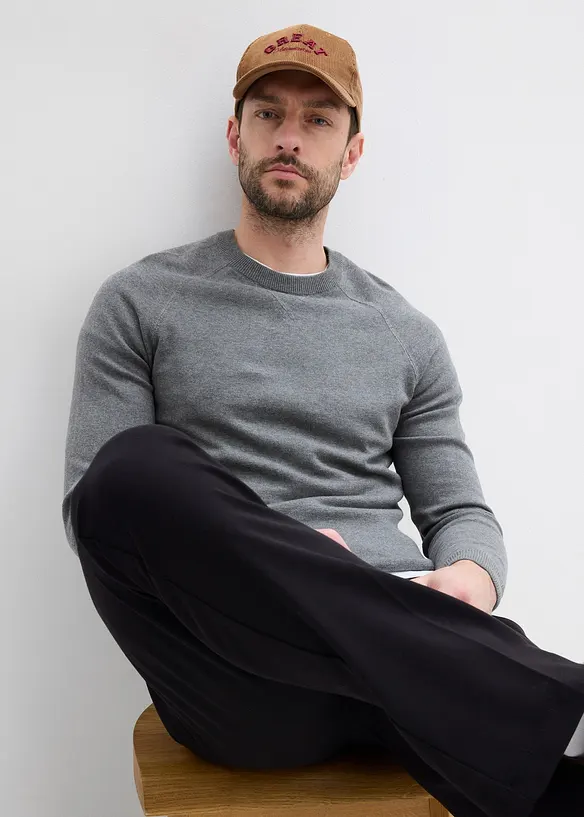 Maglione in filato fine di puro cotone (pacco da 2), bonprix