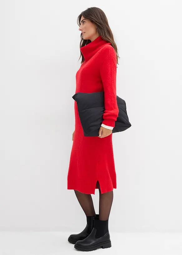 Abito in maglia oversize a collo alto, bonprix