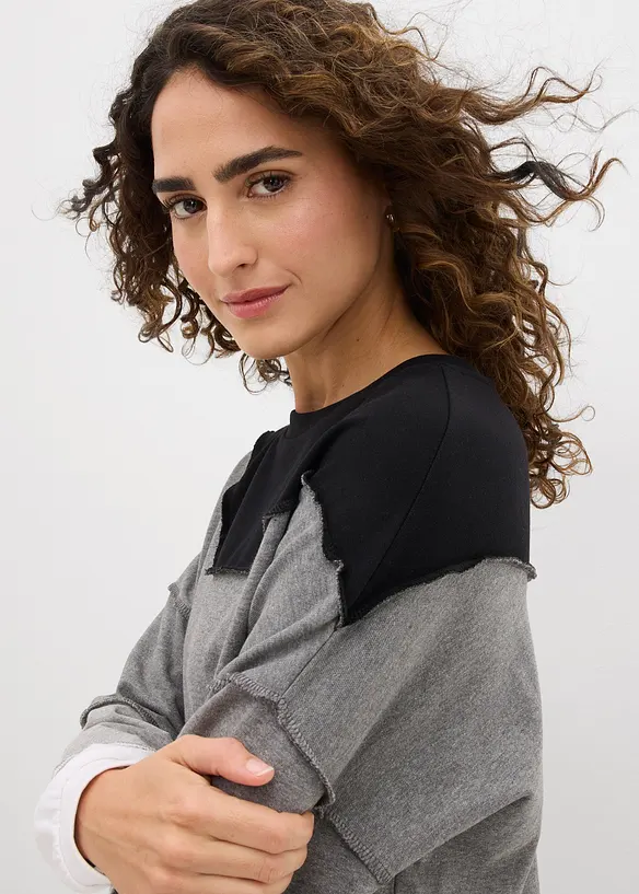 Felpa in misto cotone morbido, bonprix