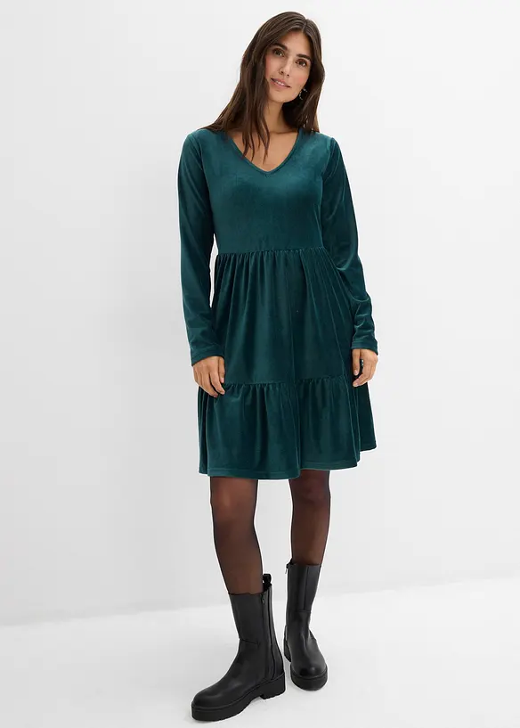 Miniabito in velluto elasticizzato, bonprix