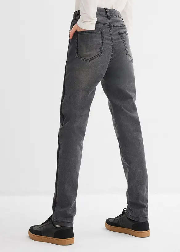 Jeans termici con fodera di jersey, vita media, bonprix