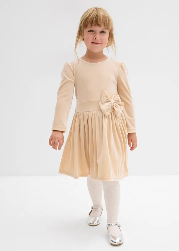 Abito svasato in velluto, bonprix