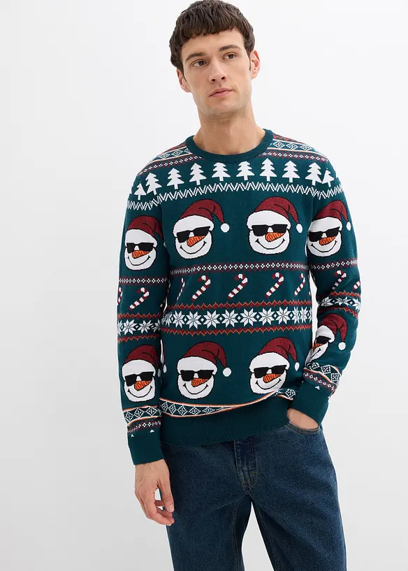 Maglione norvegese con cotone riciclato, bonprix