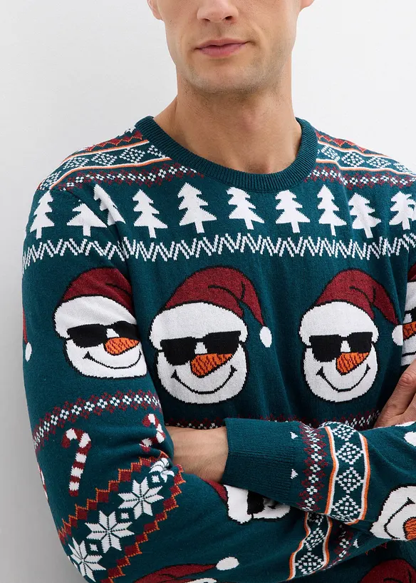 Maglione norvegese con cotone riciclato, bonprix