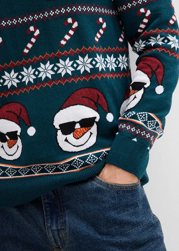 Maglione norvegese con cotone riciclato, bonprix