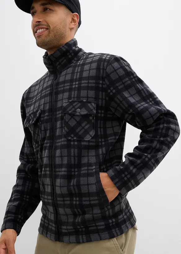 Giacca in pile a collo dritto, bonprix