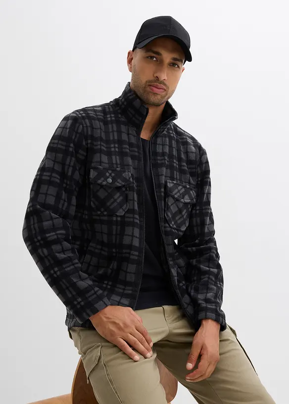 Giacca in pile a collo dritto, bonprix