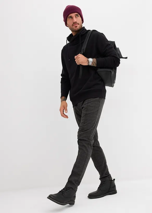 Felpa con collo a scialle in puro cotone biologico, bonprix