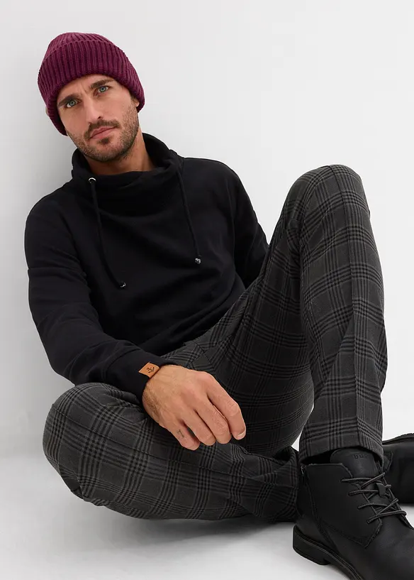 Felpa con collo a scialle in puro cotone biologico, bonprix