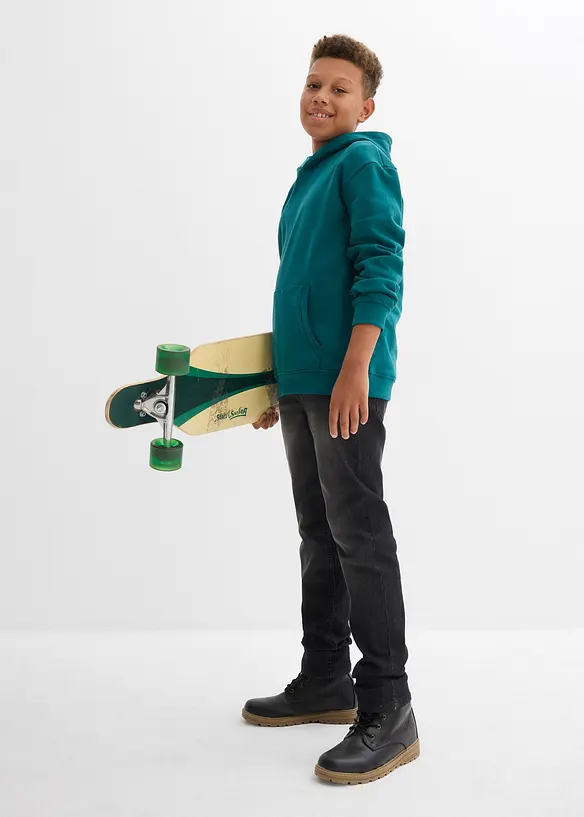 Felpa con cappuccio in morbido misto cotone, bonprix