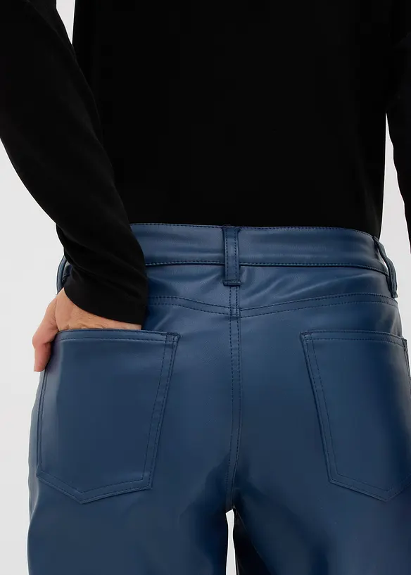 Pantaloni larghi in similpelle, bonprix