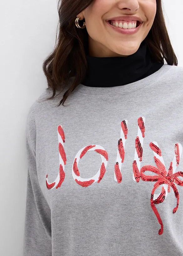 Maglia a maniche lunghe in puro cotone biologico, bonprix