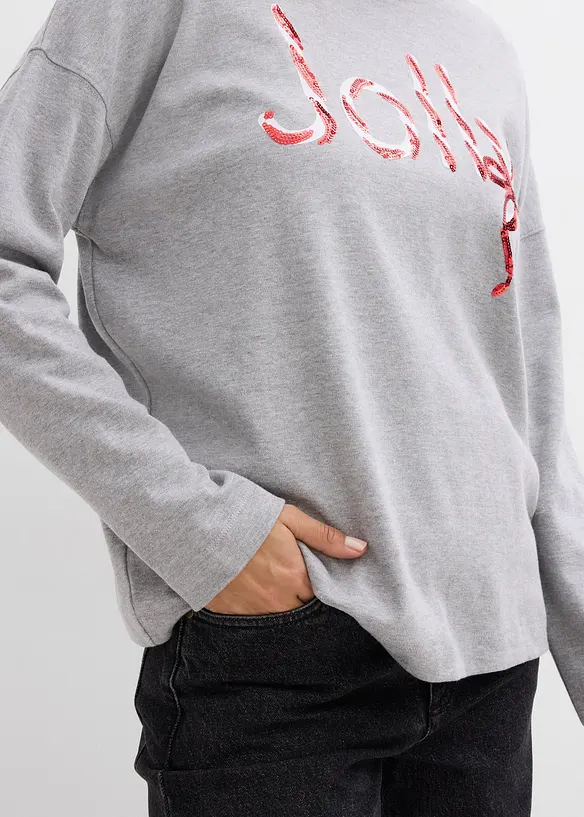 Maglia a maniche lunghe in puro cotone biologico, bonprix