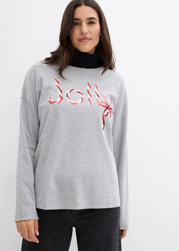 Maglia a maniche lunghe in puro cotone biologico, bonprix