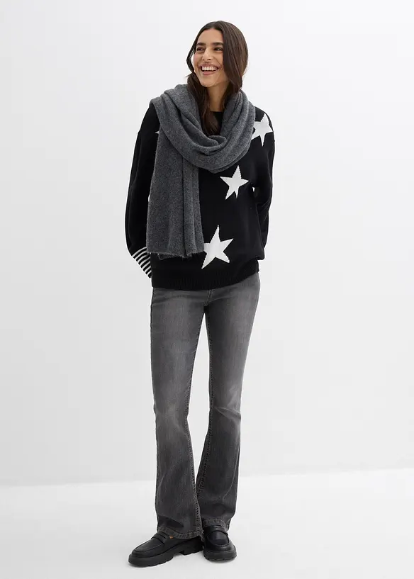 Maglione oversize con stelle, bonprix