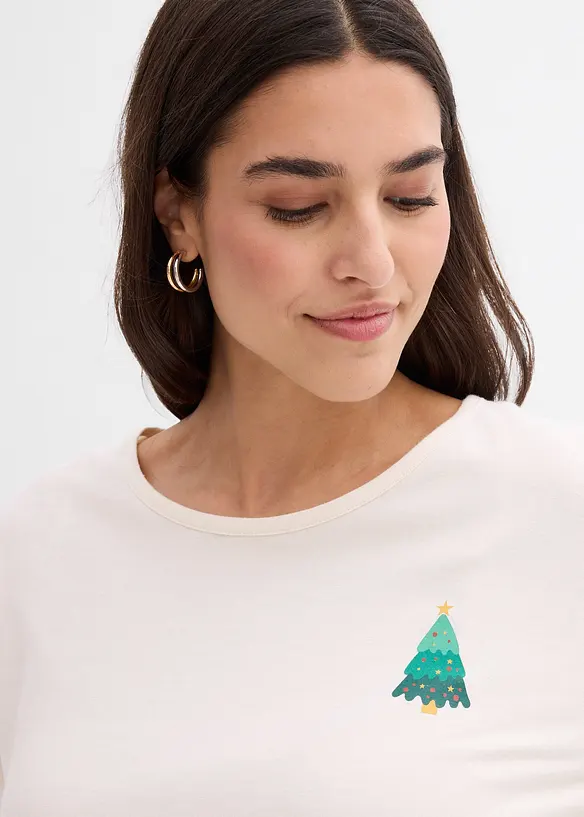 Maglia a maniche lunghe in puro cotone biologico, bonprix