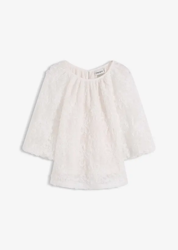 Blusa con motivo floreale operato, bonprix