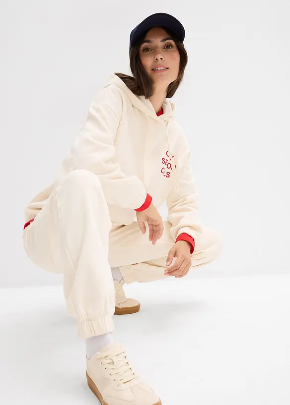 Felpa oversize in puro cotone, bonprix