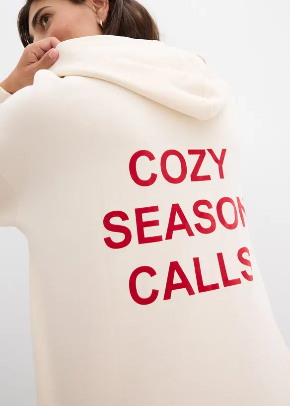 Felpa oversize in puro cotone, bonprix